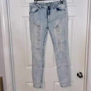 Light wash ripped jeans